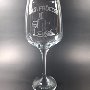 Egyedi gravírozott boros kehely 400ml