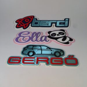 Egyedi 3D nyomtatott névtábla ajtóra