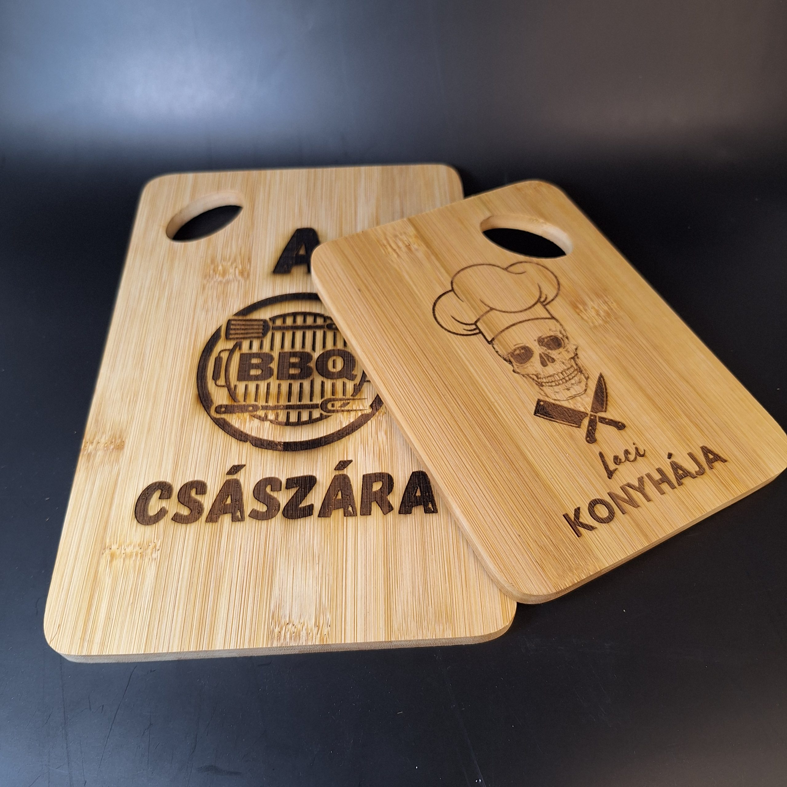 Egyedi gravírozott bambusz vágódeszka 18X27cm - Image 2