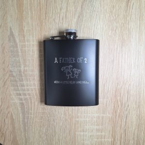 Egyedi Gravírozott Rozsdamentes Acél Laposüveg (200 ml)