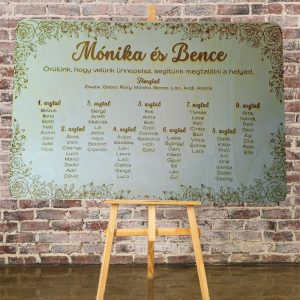 Egyedi Gravírozott Esküvői Ültetési Rend