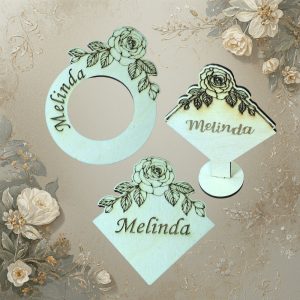 Egyedi Gravírozott Fa Ültetőkártyák